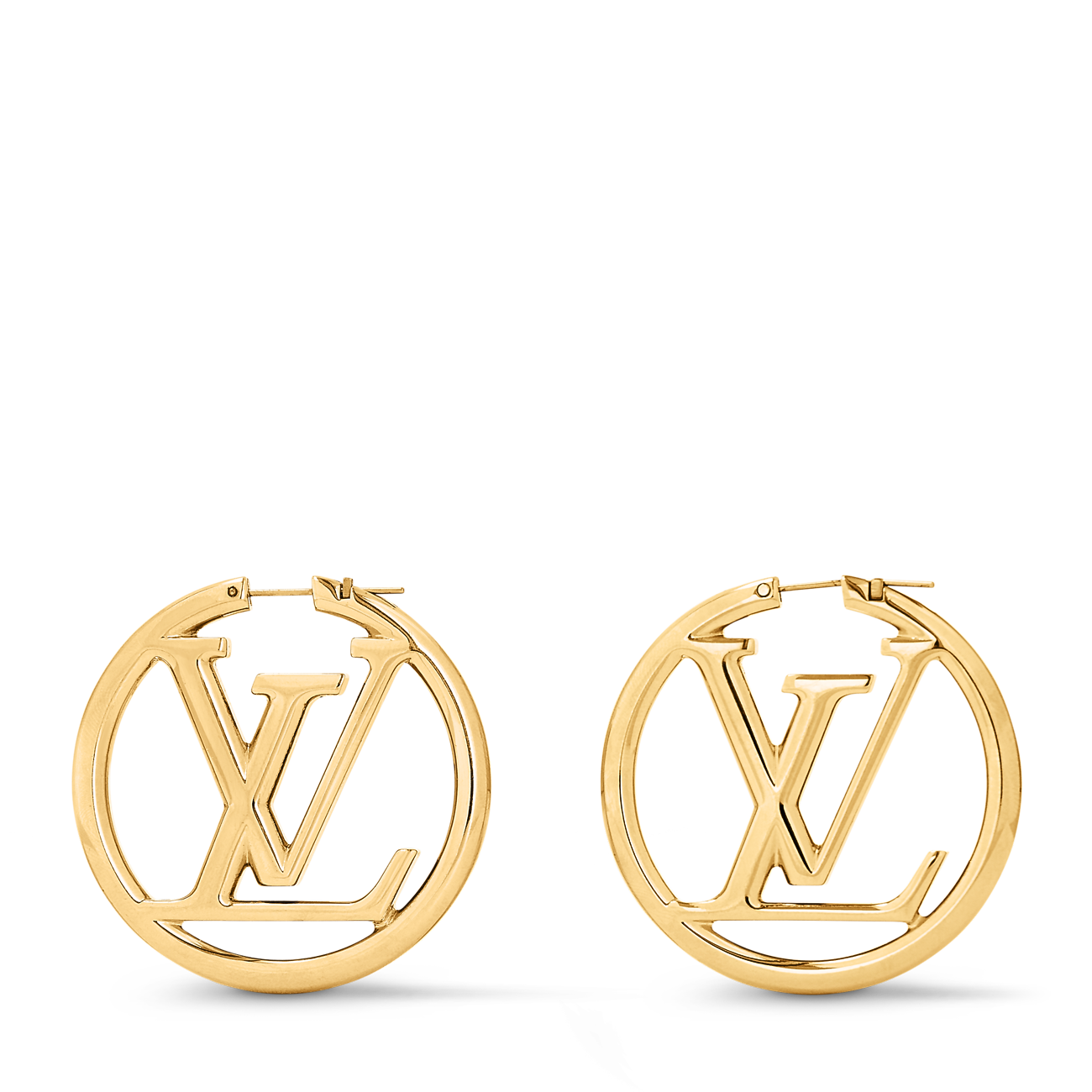 Boucles D'oreilles Vintage Luxe - Lucite Rose Doré Et Plaqué Or, Pendantes - Occasion
